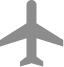 Ícone cinza de um avião